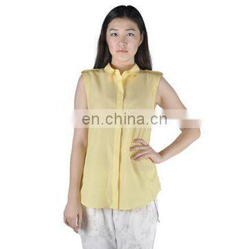 new model of ladies fashion sleeveless girl t shirt