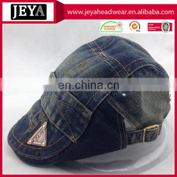 Fashion vintage cap duckbill hat with metal buckle