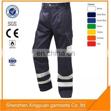 Mens Flame resistant cargo work pants reflective with side pockets