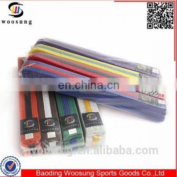 Martial art stripped taekwondo karate color belt taekwondo wholesale