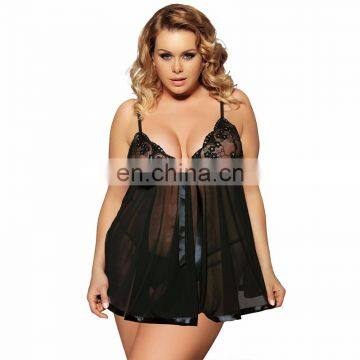 Hot Sexy Transparent Plus Size Girls Sex Nighties photo-2