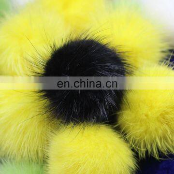 3cm 4cm 5cm wholesale price multi colors high quality fox fur pom poms hand craft in China