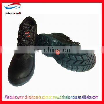 black steel safety shoes/leather steel toe safety shoe with CE certificate