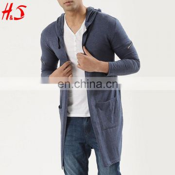 Chinese Suppliers Fshion Long Line Style Front Open Hoodie