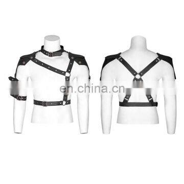 Punk Rave Men's Gothic Black Chest Harness-top Armor S-236 photo-5