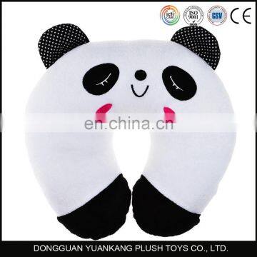 China style cute panda design U-shape smart plush neck pillow