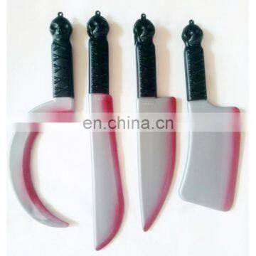 halloween plastic bloody sickle and knife halloween fake bloody weapons cleavers