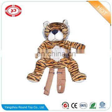 Tiger plush soft printed fabric kids gift backpack bag