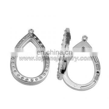 Fashion Glass Locket Stainless Steel Jewelry Initial Pendant photo-5