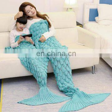 Adult and children mermaid tail blanket on sale