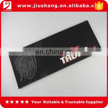 black soft pvc bar runner mat with your logo