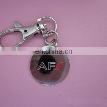 Promotion Round Metal Keychain Embossed Enamel photo-3