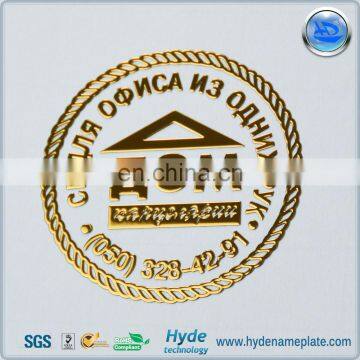 Customized Electroplate Gold Metal Stickers With 3m Glue photo-3