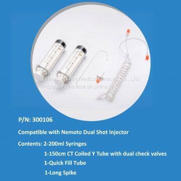 Nemoto Dual Shot Alpha CT syringe 200ml, NE-C855-5408, Apo rt