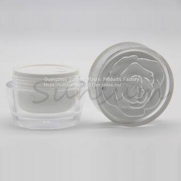 Luxury 30g Plastic Acrylic Double Wall Cream Jar for Facial Cream photo-2