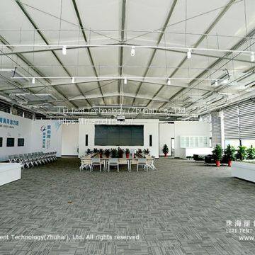 Aluminum Tent with Glass Wall Decorated for Office