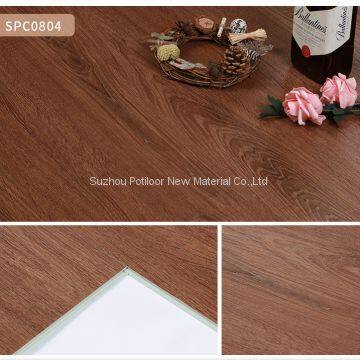 SPC floor plastic flooring sheet tiles slotted click lock 5.0mm thickness 0.4mm wear layer