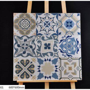 60x60cm Matte Finish Blue Encaustic Cement Tile