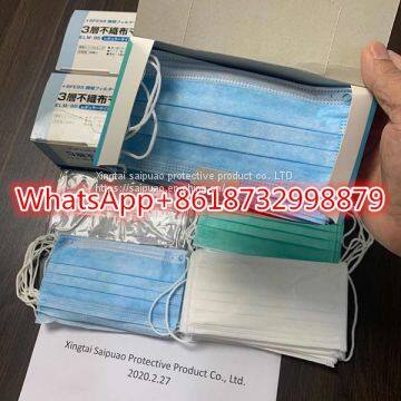 Blue Medical 3 Ply Face Mask / Disposable Earloop Face Mask For Hygienic Application shawz0925@163.com