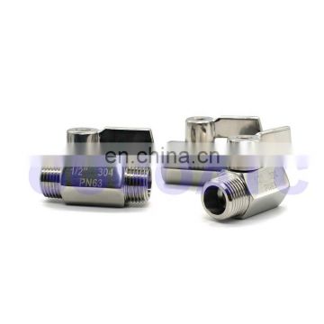 New type High quality MINI Ball valve Stainless steel 1/8 1/4 3/8 1/2 BSP Female male SS304 for water oil acid 2 way ball valve