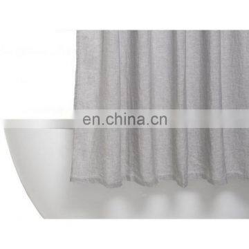 Natural Soft Linen Material Ready-Made Hemp Shower Curtain for SPA Bath Decor photo-3