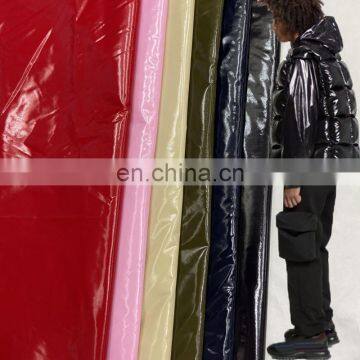 380T Bright Pu Coated Nylon Taffeta Fabric For Down Jacket