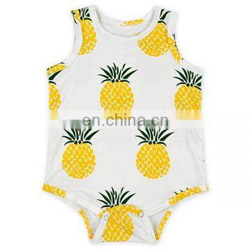 Boy Pineapple Playsuit Toddler Summer Playsuit Baby Onesie Wholesale