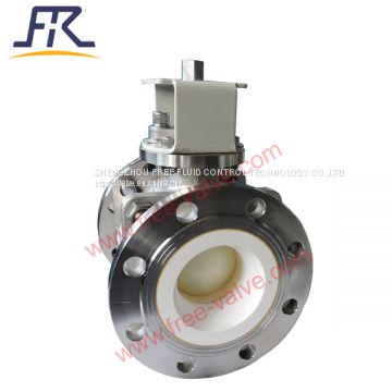 Pneumatic Actuator Flange Type Ceramic Ball Valve for chemical industry or fly ash system in coal power station