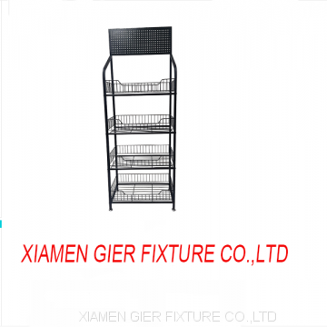 Floor Standing Metal Shelf Grocery Display photo-4