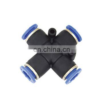 PZA Series 4 Way Plastic Pneumatic Air Tube/Pipe Fitting