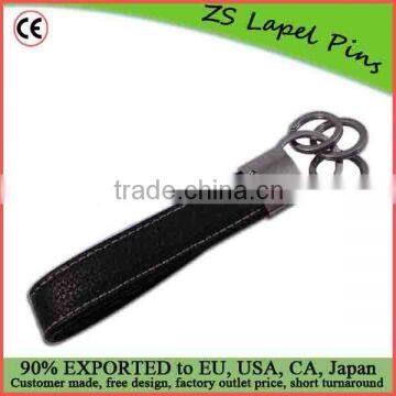 factory direct cheap leather strip keyring