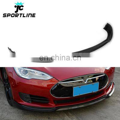 Auto Carbon Fiber Front Lip Spoiler for Tesla Model S 85 P85 ELECTRIC 2012-2016