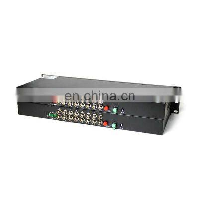 1 Pair Single Mode 1U Rack-mount Return Data 16 Channel Fiber Optical Digital Video Converter