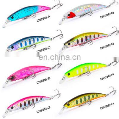 Tsurinoya 80mm 12g Wholesale Fake Bait DW96 80S 12 Colors SlowSinking Hard Minnow Fishing Lures