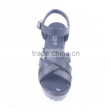 Fashionable Ladies High Heel Cheap Price Fancy Anti-slip Sandals With Double Buckles photo-3