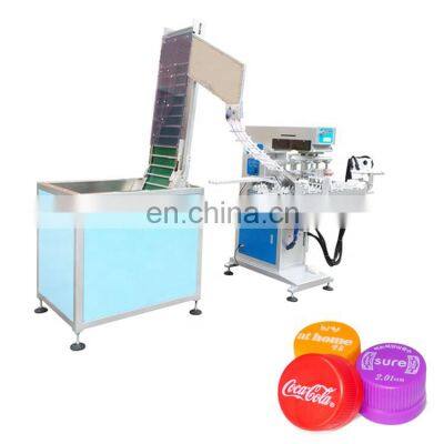 Automatic printing head 2 color bottle caps lids pad printer printing machine for sale