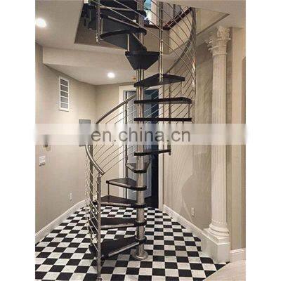 Indoor Outdoor Arc-shaped Carbon Steel Staircase Spiral Staircases