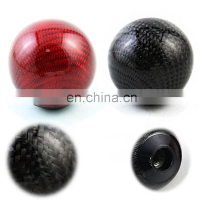 AOSU Racing Round Ball Shape Carbon Gear Knob w211 For Honda Toyota For Universal Car