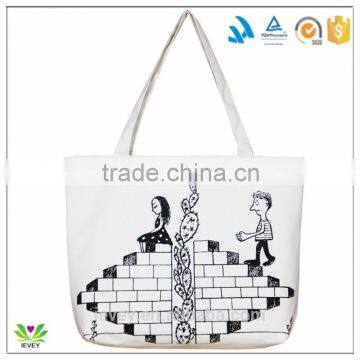 natural cotton lady shopping canvas bag