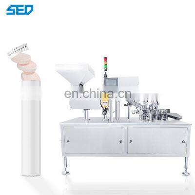 Plastic Tube Effervescent Tablet Filling And Sealing Machine