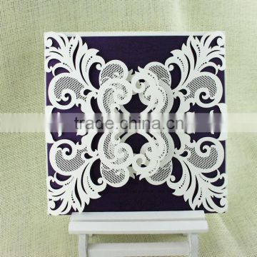 Wholesale Laser Cut White Elegant Wedding Invitation Card