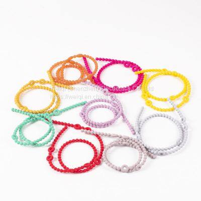 Baby Pacifier Teether Holder Straps Silicone Baby Toy Chain by Weiqi photo-3