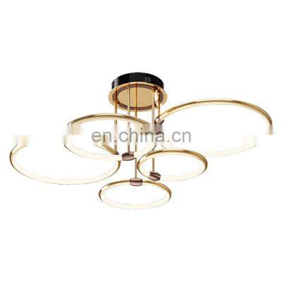 Nordic Postmodern Living Room Pendant Light Simple Creative Round LED Ceiling Light For Home Bedroom