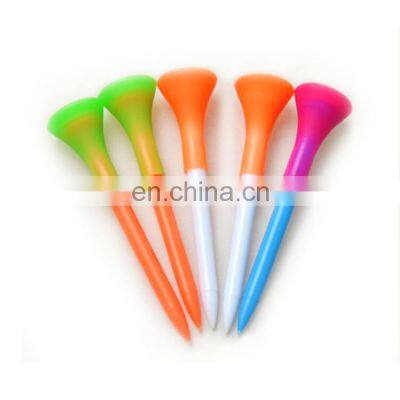 50 Pieces Acceptable Ready to Ship Random Color 83 mm Double Layers Soft Head Plastic Golf Tee photo-4