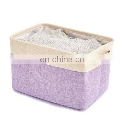 New Japanese Stackable Clothes Storage Fabric Foldable Storage Box Linen Clothes Storage Baskets Box for Household photo-5