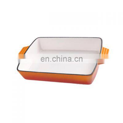 Cast Iron Enamel Rectangle Dish Pan Baking Dish Pan photo-4