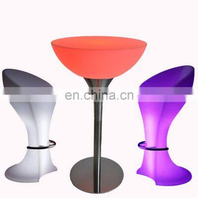 glowing cocktail event party wedding led bar tables and chairs rechargeable party lights bar tables outdoor furniture