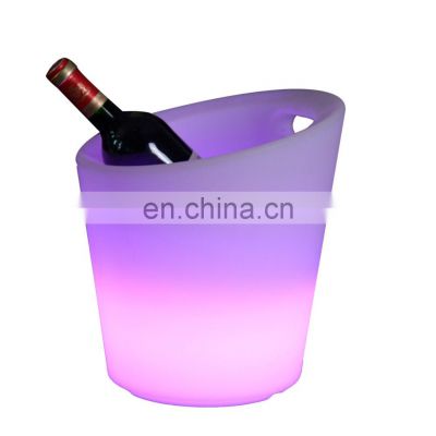 Bigger Size luminous plastic LED Chiller For Party  beer champagne bottle service plastic led lighted ice bucket wine cooler box