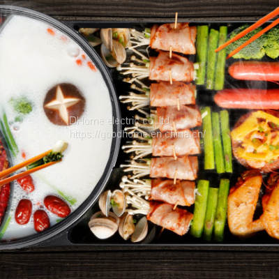 Mandarin Duck Hot Pot/Roast Pork and Rinse Roast Integrated Pot/Multi Functional Cooking Electric Hot Pot（Wechat:13510231336） photo-3