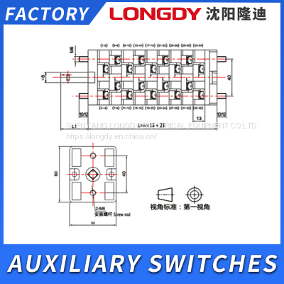 Auxiliary Switch High Voltage Switch Silver Contact Mounting Accessories PC Material